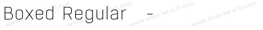 Boxed Regular 粗体字体转换